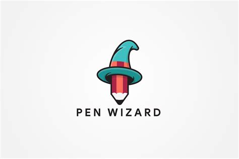 Pencil Wizard Logo Gráfico Por Nooryshopper · Creative Fabrica