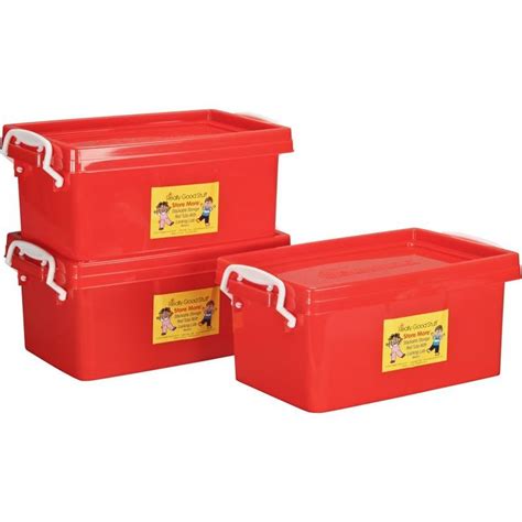 Stackable Storage Red Tubs With Locking Lids Medium Stackable