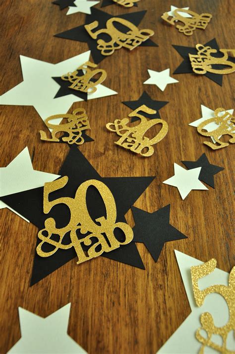 50 And Fabulous 50th Birthday Decorations 50 Birthday Star Etsy