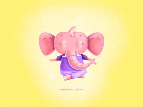 Yoga Elephant By Maria Keller Elephant Design Elephants Maria Character Design Yoga