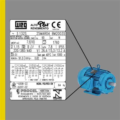 Leitura Da Placa Do Motor Kimotor Eletromecânica