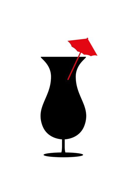 Cocktail Glass With Umbrella Free SVG File - SvgHeart.com