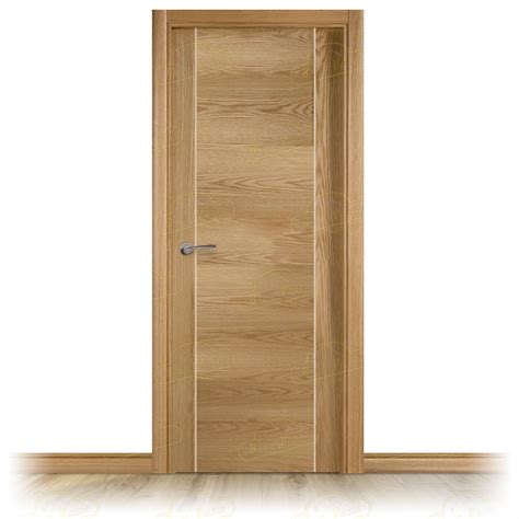 Puertas lisas modernas | puerta block interior lisa moderna serie l4g2b roble