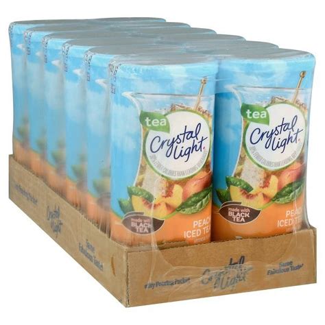 Crystal Light Peach Iced Tea Drink Mix 72 Pitcher Packets 12 Packs Of