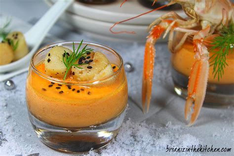 Verrine Panna Cotta de Poivrons Rouges Saint-Jacques Snackées