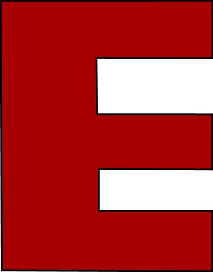 Red Letter E Clip Art Red Letter E Image