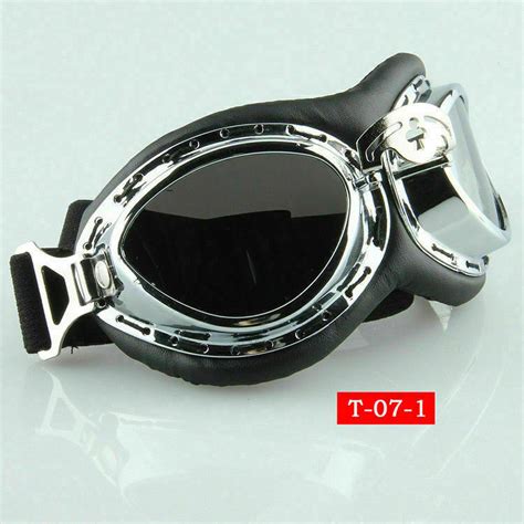 Pilot Style Vintage Motorcycle Goggles Over Glasses Riding Racing Adult Unisex Ebay