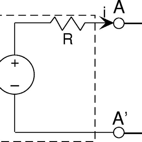 Thévenins Voltage Source Equivalent Circuit Is Shown At The Left And