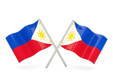 Two Wavy Flags Illustration Of Flag Of Philippines
