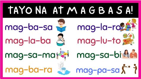 Mga Salitang May Dalawang Pantig Part Unang Hakbang Sa Pagbasa My Xxx