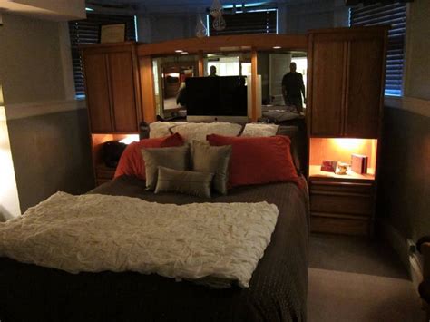 A heavy duty storage system that lives up to its name. Queen Bedroom Wall Unit | M.A.Williams Upscale Downtown ...