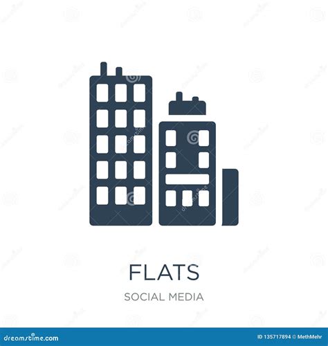Flats Icon In Trendy Design Style Flats Icon Isolated On White