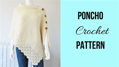 easy crochet poncho from a rectangle youtube