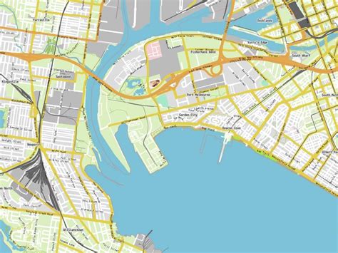 Melbourne, victoria, australia, australia and. Port Melbourne-Karte - Map-port Melbourne (Australien)
