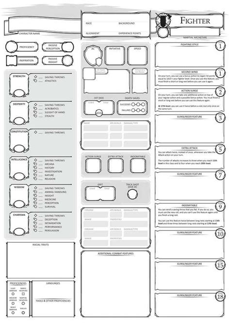 Class Character Sheets | Character sheet, Dnd character sheet, D&d