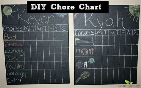 Diy Chore Chart Pronounce Scratch Mommy