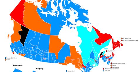 Canada Elections Map Canada Ridings Federal Electoral Districts