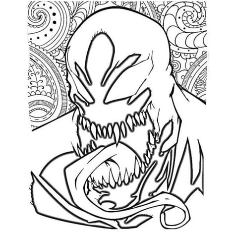 Complex Venom Coloring Page - Free Printable Coloring Pages for Kids