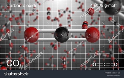 Carbon Dioxide Co2 Molecule Model Chemical Stock Illustration
