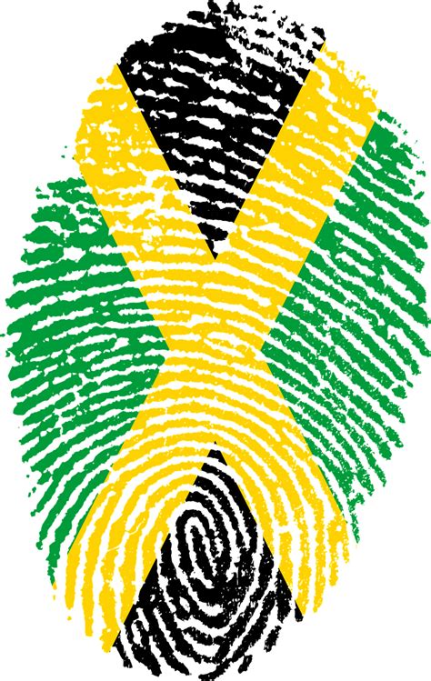 jamaica flag fingerprint country pride free image from