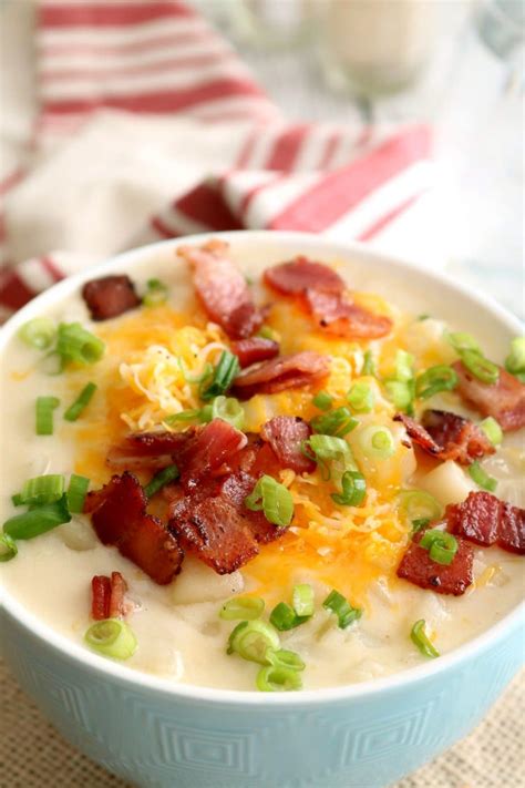 I also substituted vidalia onions for green onions and replaced the whole milk with skim. Baked Potato Soup