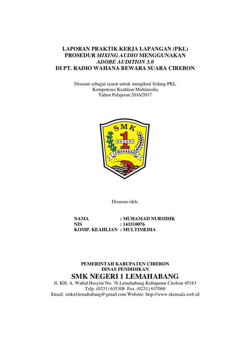 Contoh Laporan Prakerin Smk Multimedia