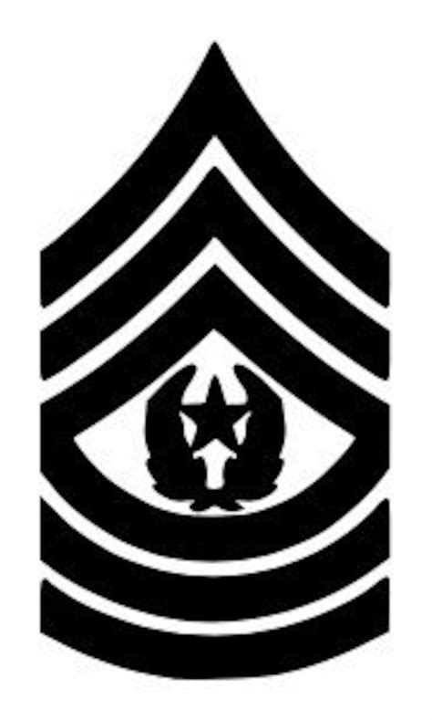 Command Sergeant Major Rank Insignia Vinyl Decalsticker Etsy