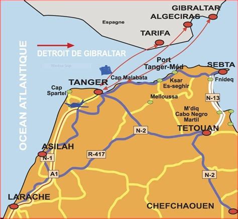 Carte De Tanger Plan Des 6 Lieux à Voir