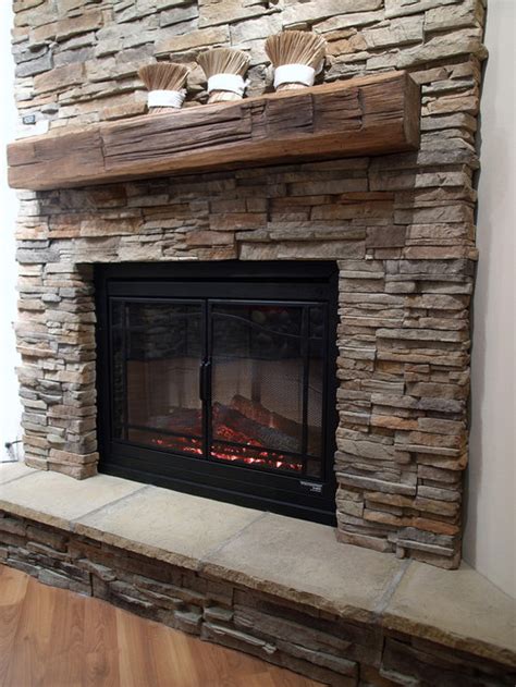 Add character, charm, warmth and a rustic ambience to any room in your home with this classically designed faux stone electric fireplace. Faux Stone Fireplace Home Design Ideas, Pictures, Remodel ...