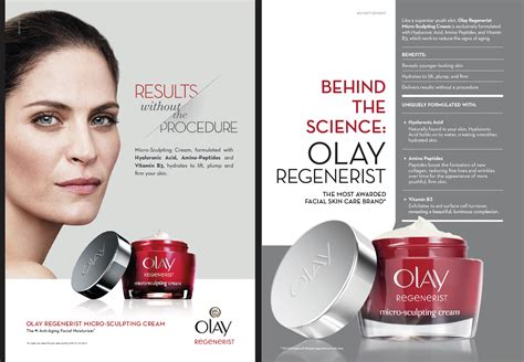 Adv Olay Regenerist Magazine Layout Cosmetic Design Magazine Layout
