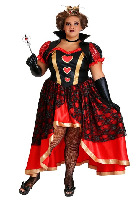 Plus Size Dark Queen Of Hearts Womens Costume