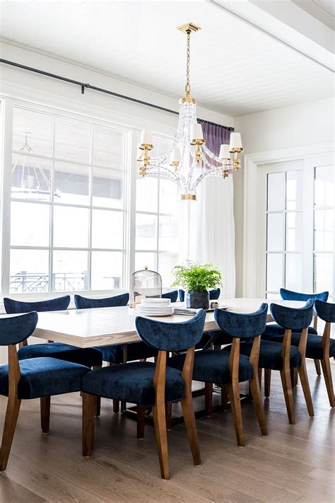 Traditional dining room images by d2 interieurs wayfair. Home Tour: Kitchen Reveal | Blue dining room chairs ...