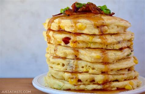 A pan of cornbread fresh from the oven is a wonderful thing, but leftover cornbread can be just as amazing. Sweet Corn Pancakes with Bacon | Just a Taste