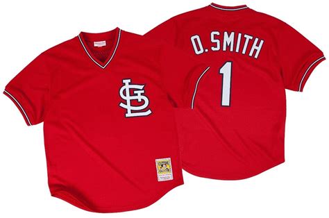 Ozzie Smith St Louis Cardinals Mitchell And Ness Authentic 1996 Red Bp