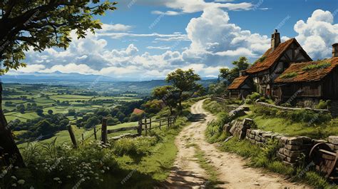 Premium Photo | Rural Bliss Discovering the Peaceful Heart of the