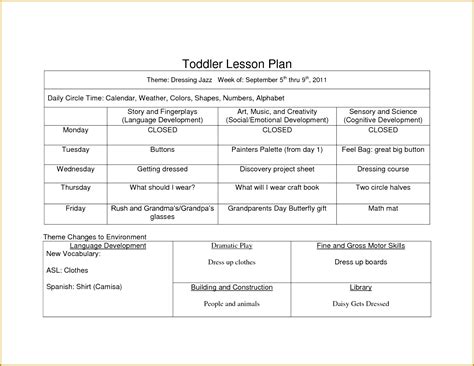 Printable Creative Curriculum Lesson Plan Template Printable Templates