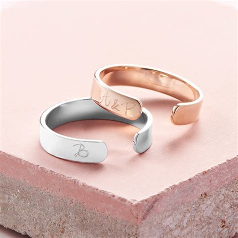 Personalised Open Ring By Merci Maman