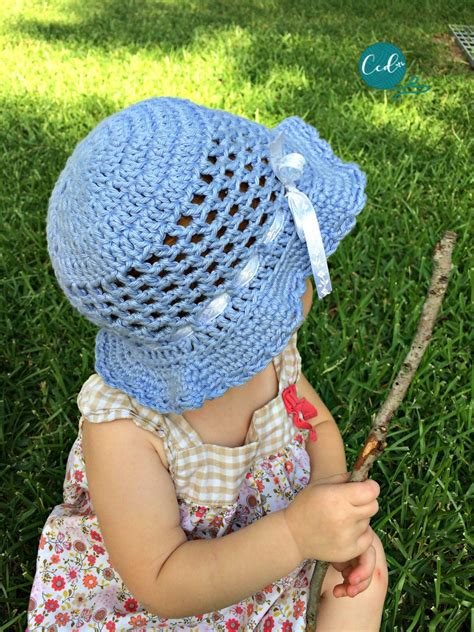 Crochet Toddler Sun Hat Photo Tutorial Crochet Baby Hats Crochet Sun