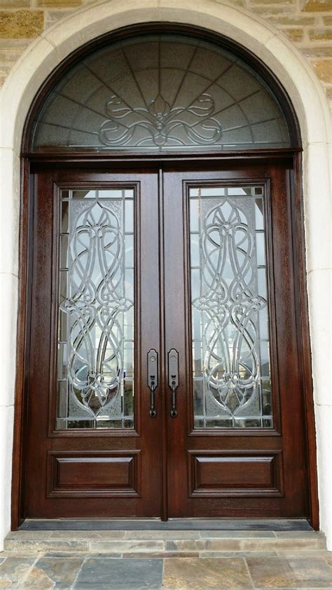 Entrance Modern Stained Glass Front Door