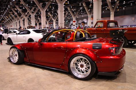 Red Honda S2000 With Gold Roll Cage