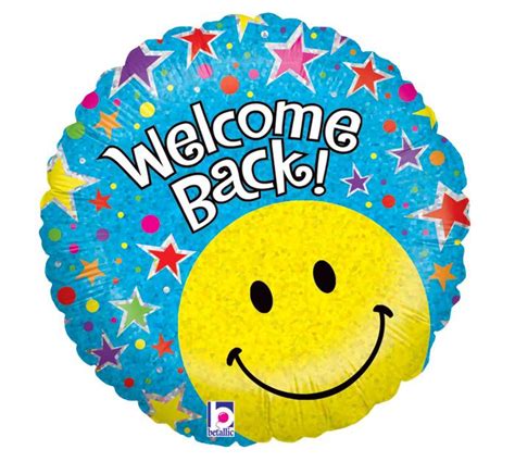 18 Welcome Back Smiley The Balloon Bag