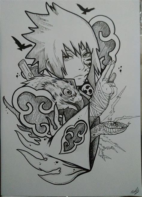 Sasuke Art Naruto Drawings Anime Tattoos Avatar Tattoo