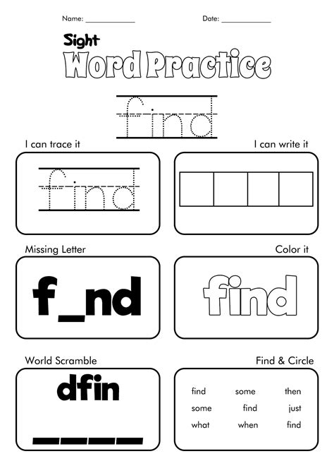 12 Best Images Of Dolch Pre Primer Worksheets Kindergarten Sight