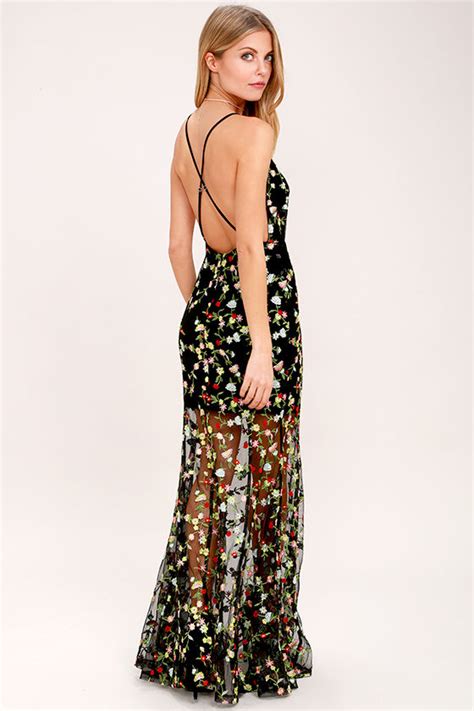 Stunning Embroidered Maxi Dress Floral Embroidered Maxi Dress