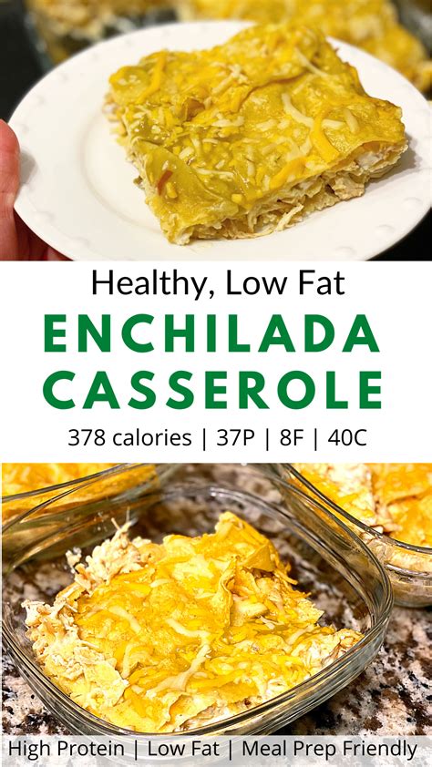 In a bowl, combine tomatoes, beans, corn, peppers, seasonings and . Low Calorie Chicken Enchilada Casserole in 2020 | Healthy ...