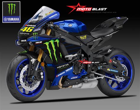 Yamaha R1m Special Edition Livery Monster Energy Motogp 2019 Motoblast