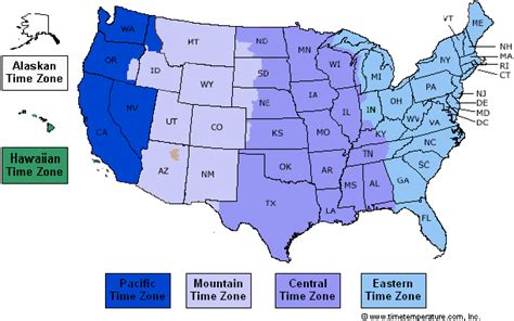 Usa Time Zone Map