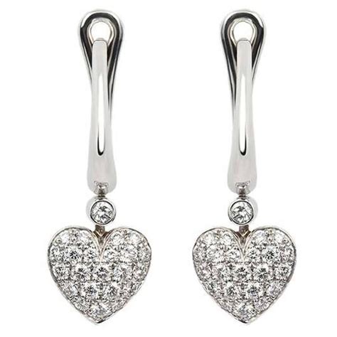 Classic Tiffany And Co Diamond Heart Drop Earrings At 1stdibs Heart