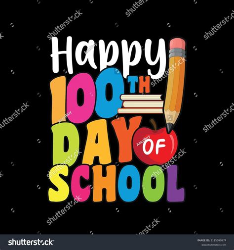 Happy 100th Day Of School Anniversary Royalty Free Stock Vector