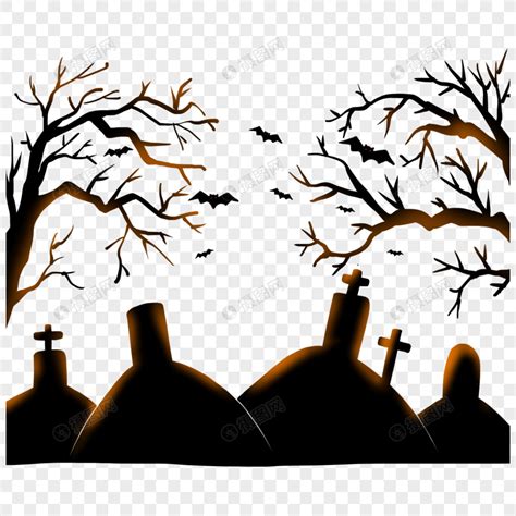 Gambar Siluet Pohon Mati Kuburan Halloween Png Unduh Gratis Lovepik